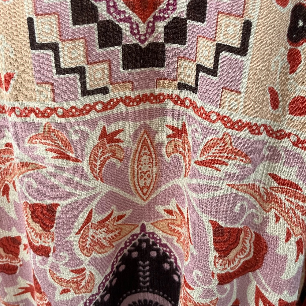 Vince Camuto Multicolored Bohemian Paisley Wrap W/Arm Holes OSFM - Picture 10 of 12